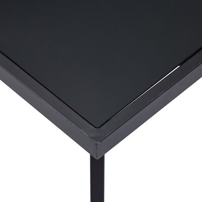 vidaXL Jedálenský stôl, čierny 120x60x75 cm, tvrdené sklo