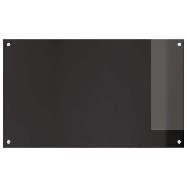 vidaXL Kuchynský backsplash 2 pcs Čierna 100 x 60 cm tvrdené sklo
