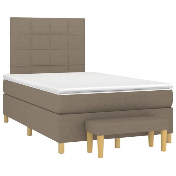 vidaXL Boxspring posteľ s matracom sivohned&yacute; 120x200 cm l&aacute;tka