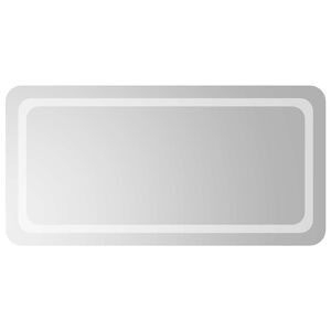 vidaXL Zrkadlo do k&uacute;peľne s LED Priehľadn&aacute; 100 x 50 cm tvrden&eacute; sklo
