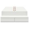 vidaXL Rám postele s úložným prostorem Biela 100 cm Kompozitné drevo