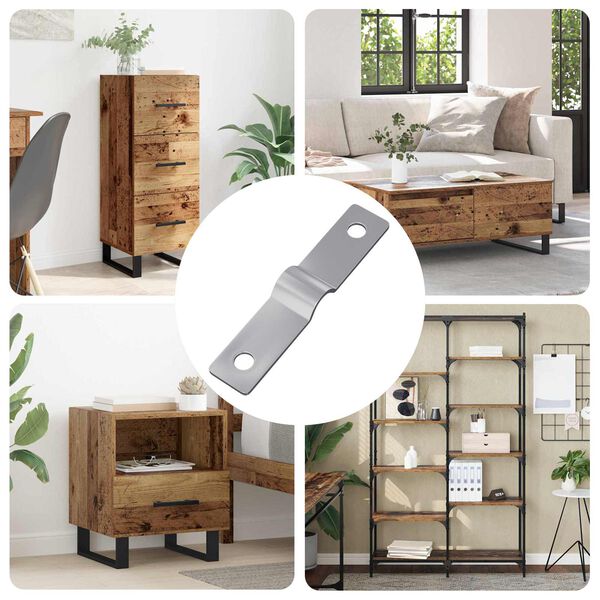 vidaXL &Uacute;derov&aacute; doska 12 pcs Strieborn&aacute; 50 x 10 x 1,2 mm Železo