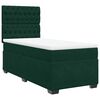 vidaXL Posteľn&yacute; r&aacute;m boxsping s matracom tmavozelen&yacute; 90x200 cm zamat