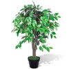 vidaXL Umel&yacute; fikusovn&iacute;k v črepn&iacute;ku 90 cm