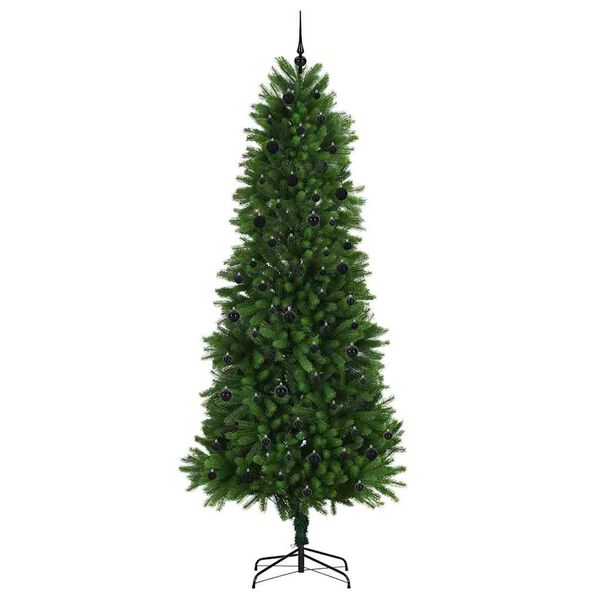 vidaXL Vianočn&yacute; stromček s 300 LED-i so stojanom Zelen&aacute; 240 cm PE