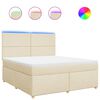 vidaXL Posteľn&yacute; r&aacute;m boxspring s matracom kr&eacute;mov&yacute; 180x200 cm l&aacute;tka