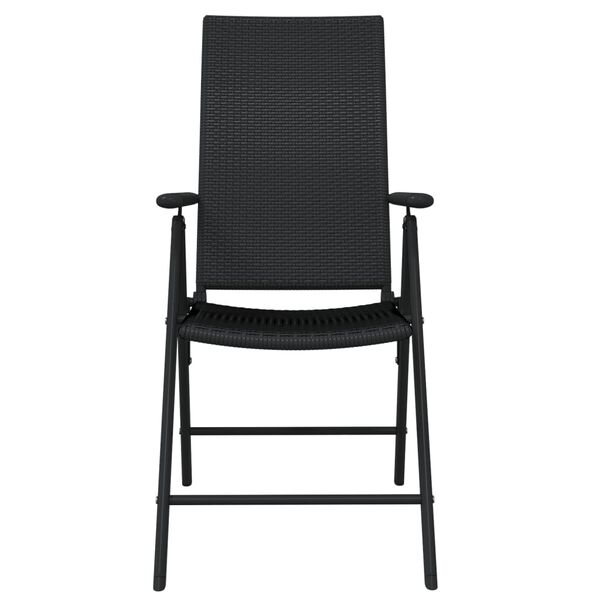 vidaXL 7-dielna záhradná jedálenská súprava čierna