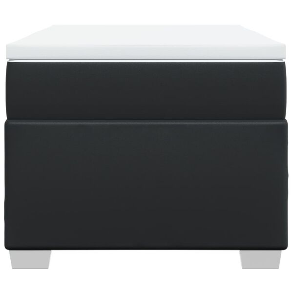 vidaXL Boxspring posteľ s matracom čierny 90x190 cm umel&aacute; koža