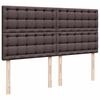 vidaXL Boxspring posteľ s matracom tmavohned&aacute; 200x200 cm l&aacute;tka