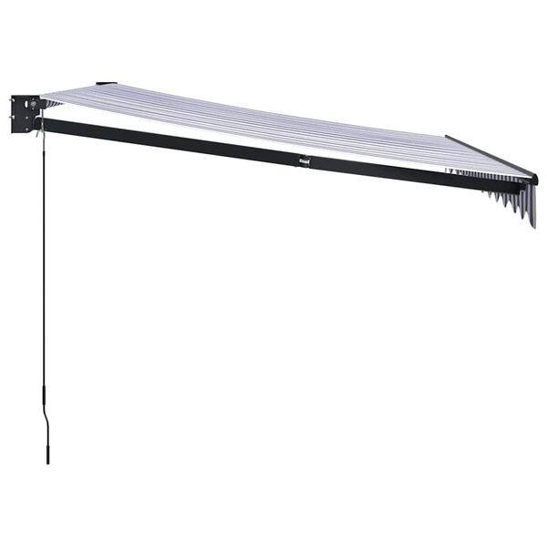 vidaXL Zaťahovacia mark&iacute;za modr&aacute; a biela 3x2,5 m l&aacute;tka a hlin&iacute;k