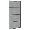 vidaXL Stena walk-in sprchy Čierna 100 x 195 cm tvrden&eacute; sklo