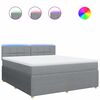 vidaXL Boxspring posteľ s matracom bledosiv&aacute; 180x200 cm l&aacute;tka