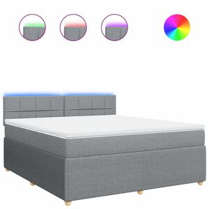 vidaXL Boxspring posteľ s matracom bledosiv&aacute; 180x200 cm l&aacute;tka