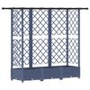 vidaXL Vyv&yacute;&scaron;en&yacute; z&aacute;hon s mriežkou a strechou Siv&aacute; 164 x 40 x 121 cm PP