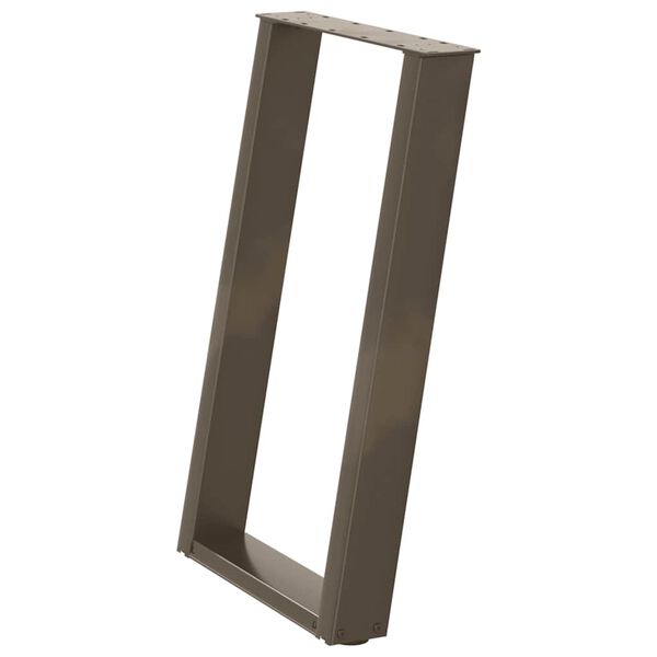 vidaXL Nohy k jed&aacute;lensk&eacute;mu stolu v tvare U, 2 ks, pr&iacute;rodn&aacute; oceľ, 60 x (72-73) cm, oceľ