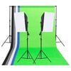 vidaXL Sada osvetlenia do foto&scaron;t&uacute;dia s pozadiami a softboxmi