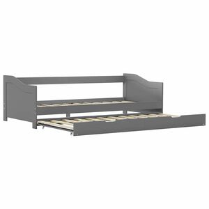 vidaXL R&aacute;m rozkladacej pohovky siv&yacute; 90x200 cm borovicov&eacute; drevo