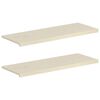 vidaXL Parapety 2 ks Biela 110 x 40 x 2 cm Mas&iacute;vne dubov&eacute; drevo