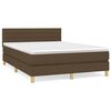 vidaXL Boxspring posteľ s matracom tmavohned&aacute; 140x200 cm l&aacute;tka