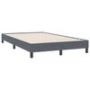 vidaXL Posteľn&yacute; r&aacute;m boxspring s matracom tmavosiv&yacute; 120x220 cm zamat