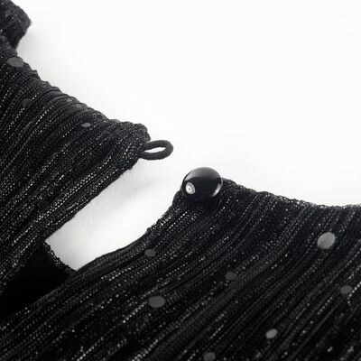 Detské šaty s dlhými rukávmi čierne 92