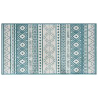 vidaXL Vonkajší koberec aqua a biely 80x150 cm obojstranný dizajn