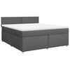 vidaXL Boxspring posteľ s matracom tmavosiv&aacute; 180x200 cm l&aacute;tka