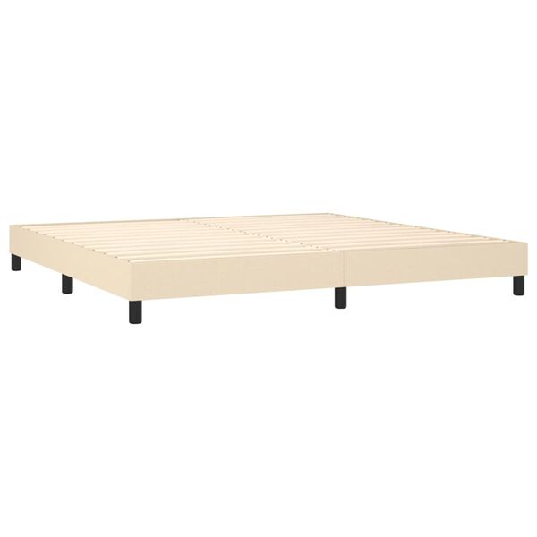 vidaXL Boxspring posteľ s matracom kr&eacute;mov&aacute; 200x200 cm l&aacute;tka