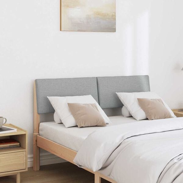 vidaXL Čal&uacute;nen&eacute; čelo postele Svetlosiv&aacute; 120 cm