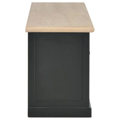 vidaXL TV stolík čierny 90x30x40 cm drevený