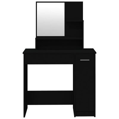 vidaXL Súprava toaletného stolíka čierna 86,5x35x136 cm