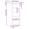 vidaXL Posuvn&eacute; dvere Hned&aacute; 80 x 208 cm Mas&iacute;vne borovicov&eacute; drevo