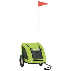 vidaXL Cyklovoz&iacute;k pre zvierat&aacute;, zelen&yacute;, oxfordsk&aacute; l&aacute;tka, železo