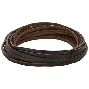 vidaXL Kožen&yacute; remienok Tmavohned&aacute; 200 x 0,3 cm Koža