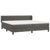 vidaXL Posteľn&yacute; r&aacute;m boxspring s matracom tmavosiv&yacute; 200x200 cm zamat