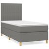 vidaXL Posteľn&yacute; r&aacute;m boxsping s matracom tmavosiv&yacute; 80x200 cm l&aacute;tka