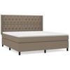 vidaXL Posteľn&yacute; r&aacute;m boxspring s matracom sivohned 160x200 cm l&aacute;tka