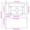 vidaXL Kovov&eacute; n&aacute;hradn&eacute; čelo postele čierne 100 cm