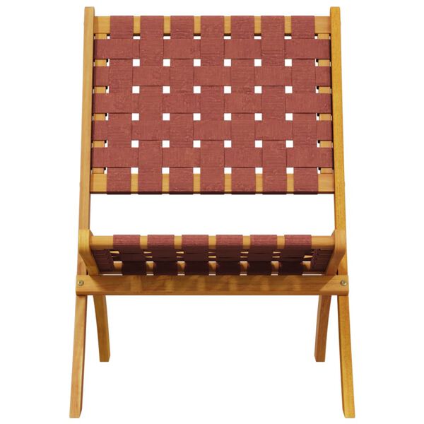 vidaXL Skladacie z&aacute;hradn&eacute; stoličky 2 ks červen&eacute; mas&iacute;vna ak&aacute;cia a l&aacute;tka