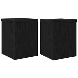 vidaXL Stojan na rastliny 2 pcs Čierny dub 15 x 15 x 20 cm