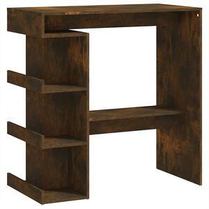 vidaXL Barov&yacute; st&ocirc;l+reg&aacute;l, tmav&yacute; dub 100x50x101,5 cm, kompozitn&eacute; drevo