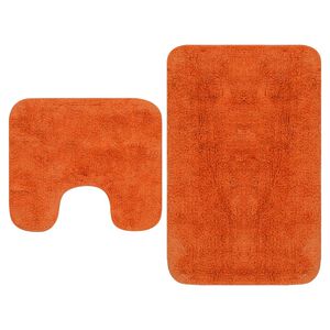 vidaXL Sada l&aacute;tkov&yacute;ch k&uacute;peľňov&yacute;ch podložiek 2 ks oranžov&aacute;
