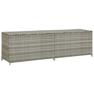 vidaXL Z&aacute;hradn&yacute; &uacute;ložn&yacute; box siv&yacute; 200x50x60 cm polyratanov&yacute;