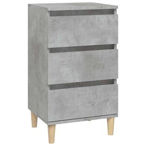 vidaXL Nočn&yacute; stol&iacute;k bet&oacute;novo siv&yacute; 40x35x70 cm spracovan&eacute; drevo