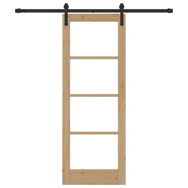 vidaXL Posuvn&eacute; dvere ORKDAL Pr&iacute;rodn&aacute; a čierna 73,5 x 198,5 cm