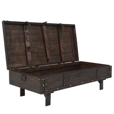 vidaXL Konferenčný drevený stolík s vintage prevedením 120x55x35 cm