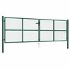 vidaXL Pletená záhradná brána oceľová 400x125 cm zelená