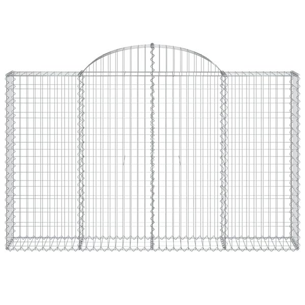 vidaXL Oblúkové gabionové koše 7 ks 200x30x120/140 cm pozink. železo