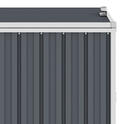 vidaXL Prístrešok na tri odpadkové koše, sivý 213x81x121 cm, oceľ