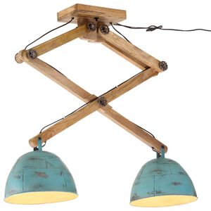 vidaXL Stropn&aacute; lampa 25 W &scaron;muhovan&aacute; modr&aacute; 29x18x85 cm E27